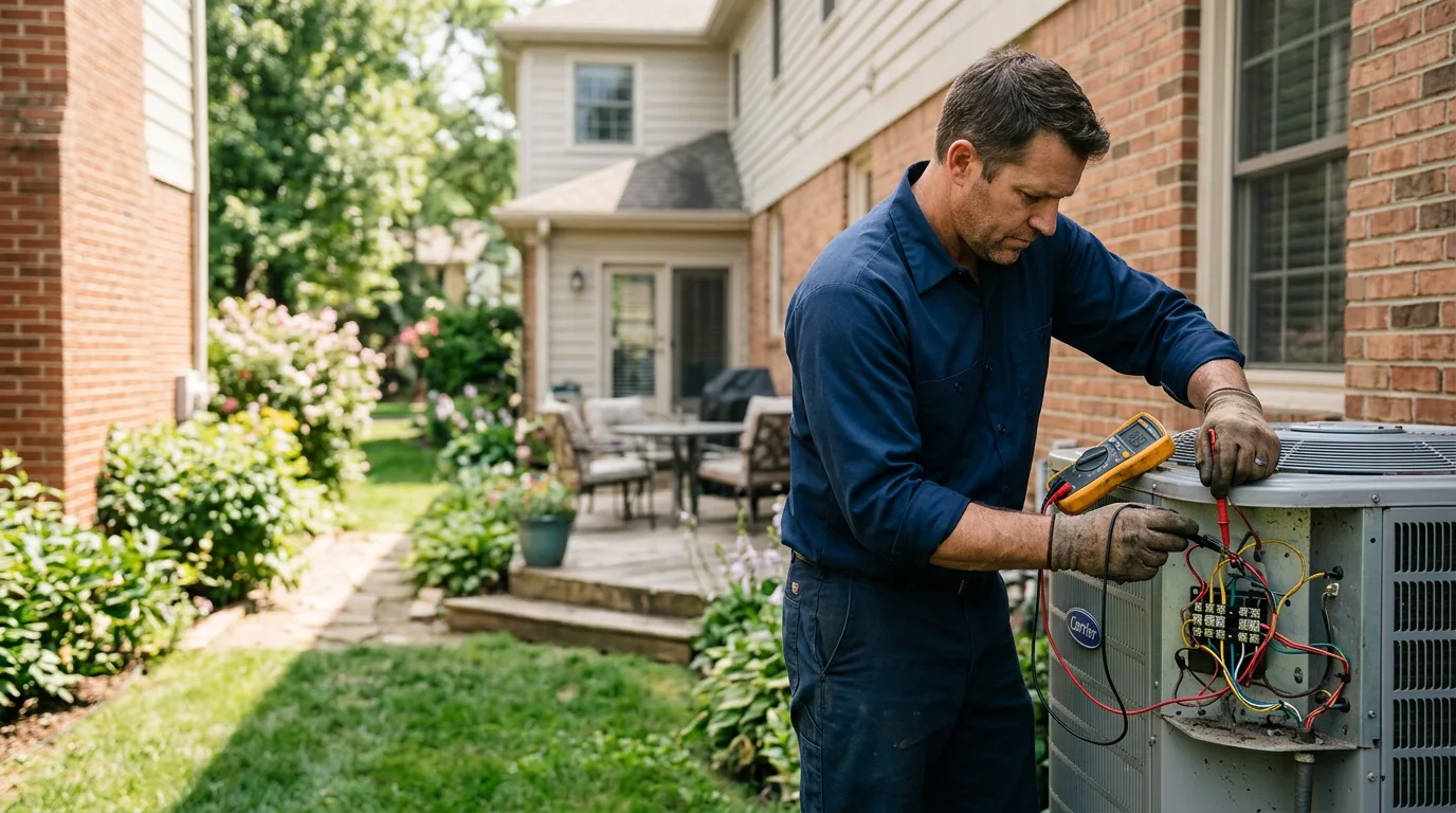 HVAC technician working near New Albany, PA